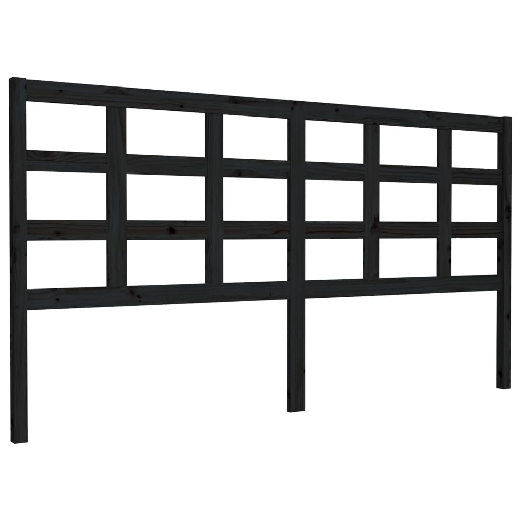 8720286949528_a_en_hd_1 vidaXL Bed Headboard Black 185.5 cm Solid Wood Pine - Image 2