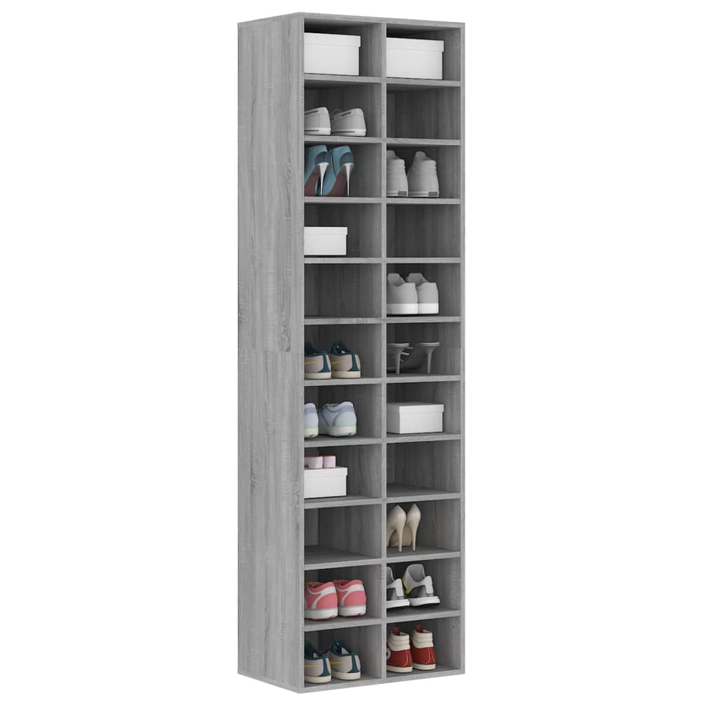 8720286952627_g_en_hd_1 vidaXL Shoe Cabinet Grey Sonoma 54x34x183 cm Engineered Wood - Image 4