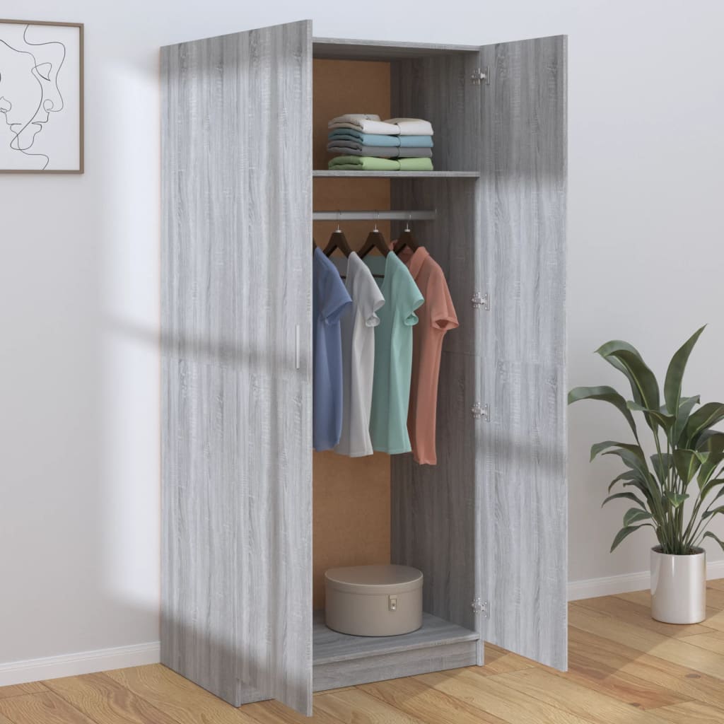 8720286952689_g_en_hd_4 vidaXL Wardrobe Grey Sonoma 80x52x180 cm Engineered Wood - Image 7