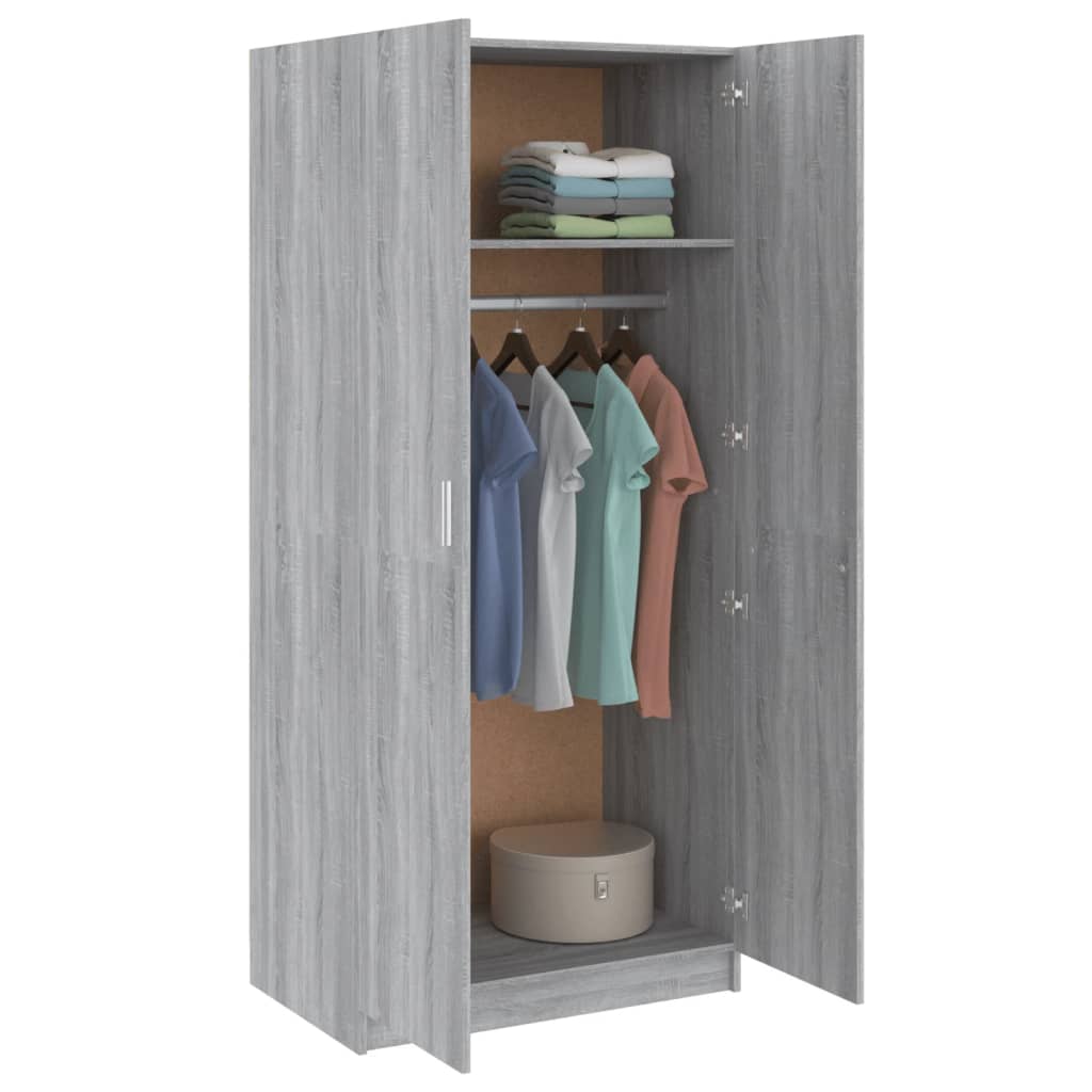 8720286952689_g_en_hd_5 vidaXL Wardrobe Grey Sonoma 80x52x180 cm Engineered Wood - Image 8