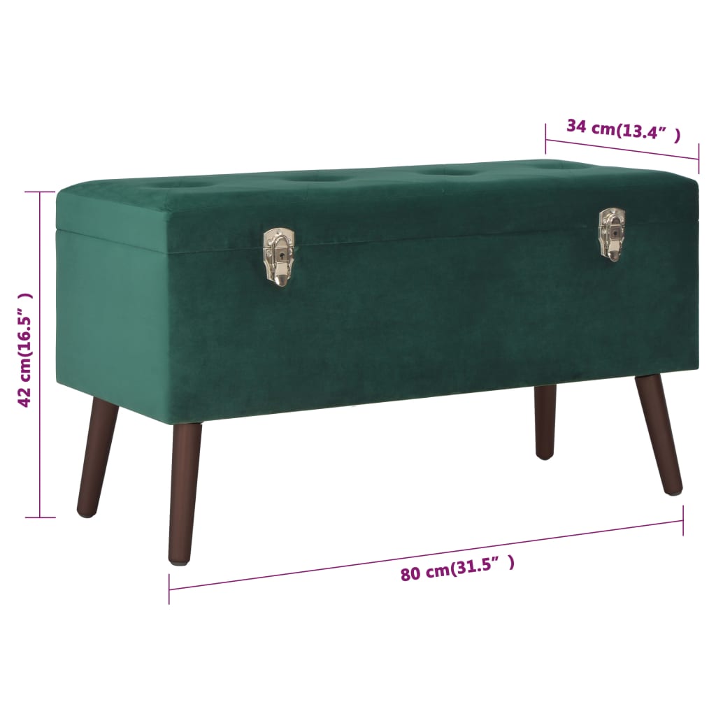 8720286957707_g_en_hd_6 vidaXL Bench with Storage Compartment Green 80 cm Velvet - Image 7