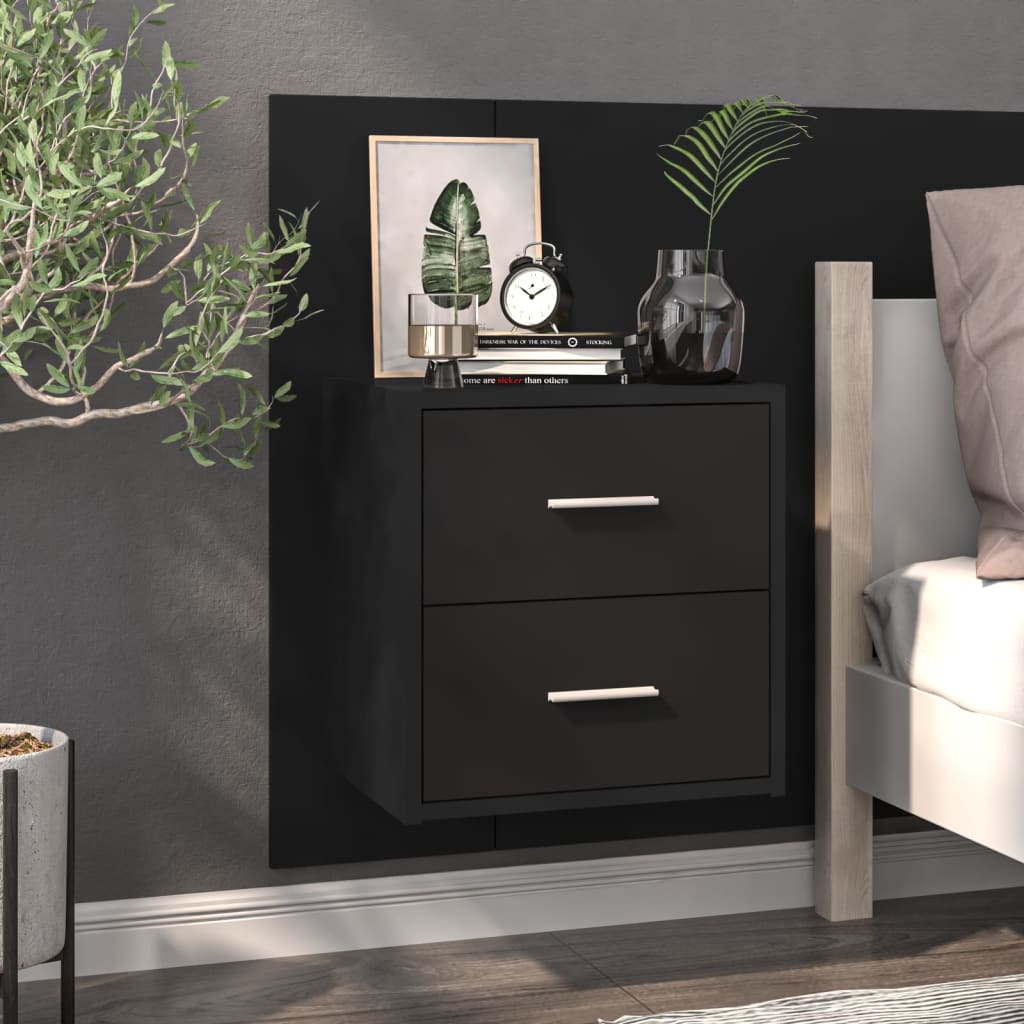 8720286964224_m_en_hd_1 vidaXL Wall-mounted Bedside Cabinet Black - Image 1