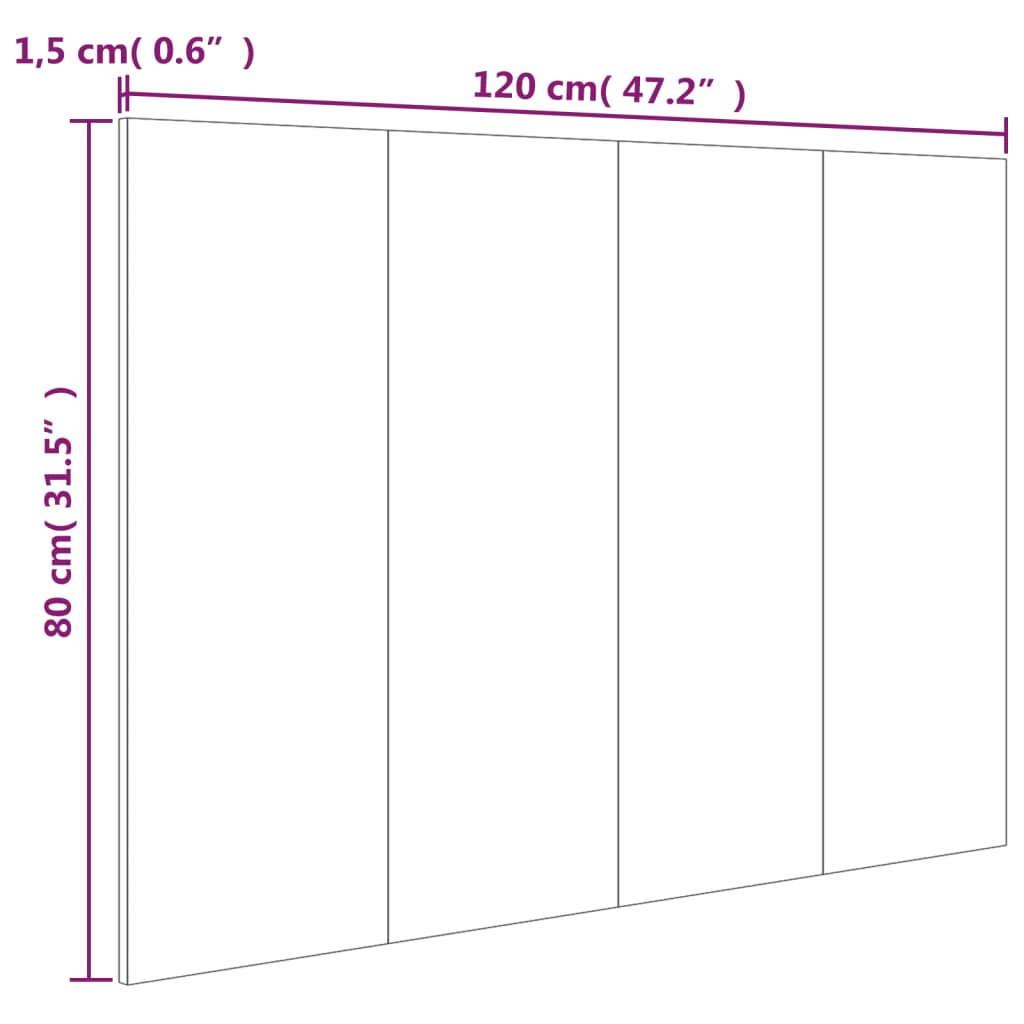 8720286964453_g_en_hd_5 vidaXL Bed Headboard Black 120 cm Engineered Wood - Image 7