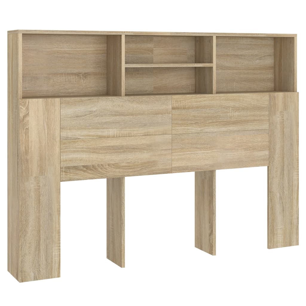 8720286966563_a_en_hd_1 vidaXL Headboard Cabinet Sonoma Oak 140 cm - Image 2
