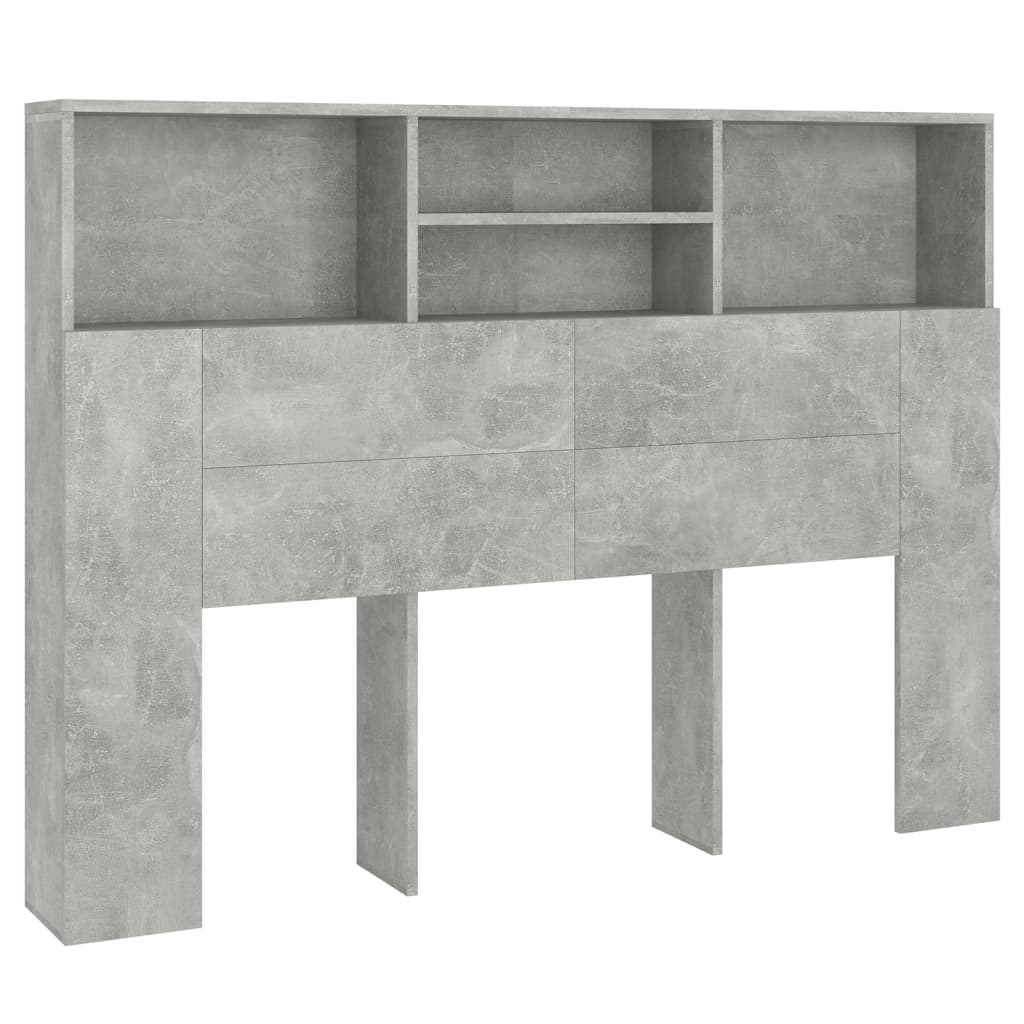 8720286966570_a_en_hd_1 vidaXL Headboard Cabinet Concrete Grey 140 cm - Image 2