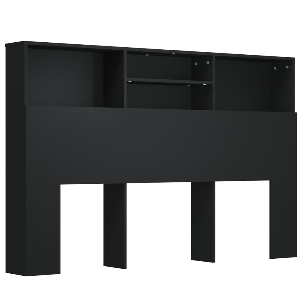 8720286966617_a_en_hd_1 vidaXL Headboard Cabinet Black 160 cm - Image 2