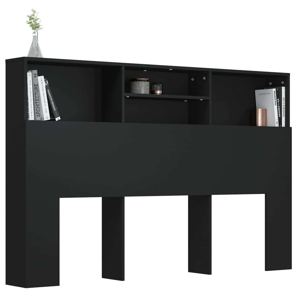 8720286966617_g_en_hd_2 vidaXL Headboard Cabinet Black 160 cm - Image 4