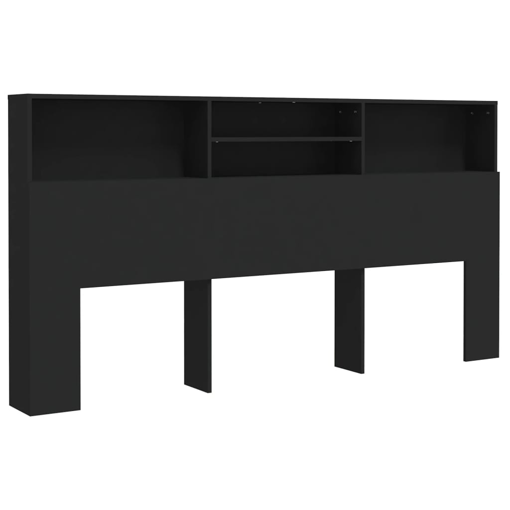 8720286966730_a_en_hd_1 vidaXL Headboard Cabinet Black 200 cm - Image 2