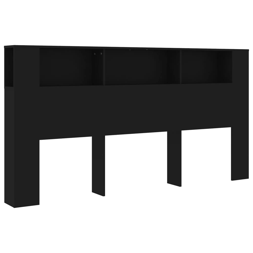 8720286967157_a_en_hd_1 vidaXL Headboard Cabinet Black 200 cm - Image 2