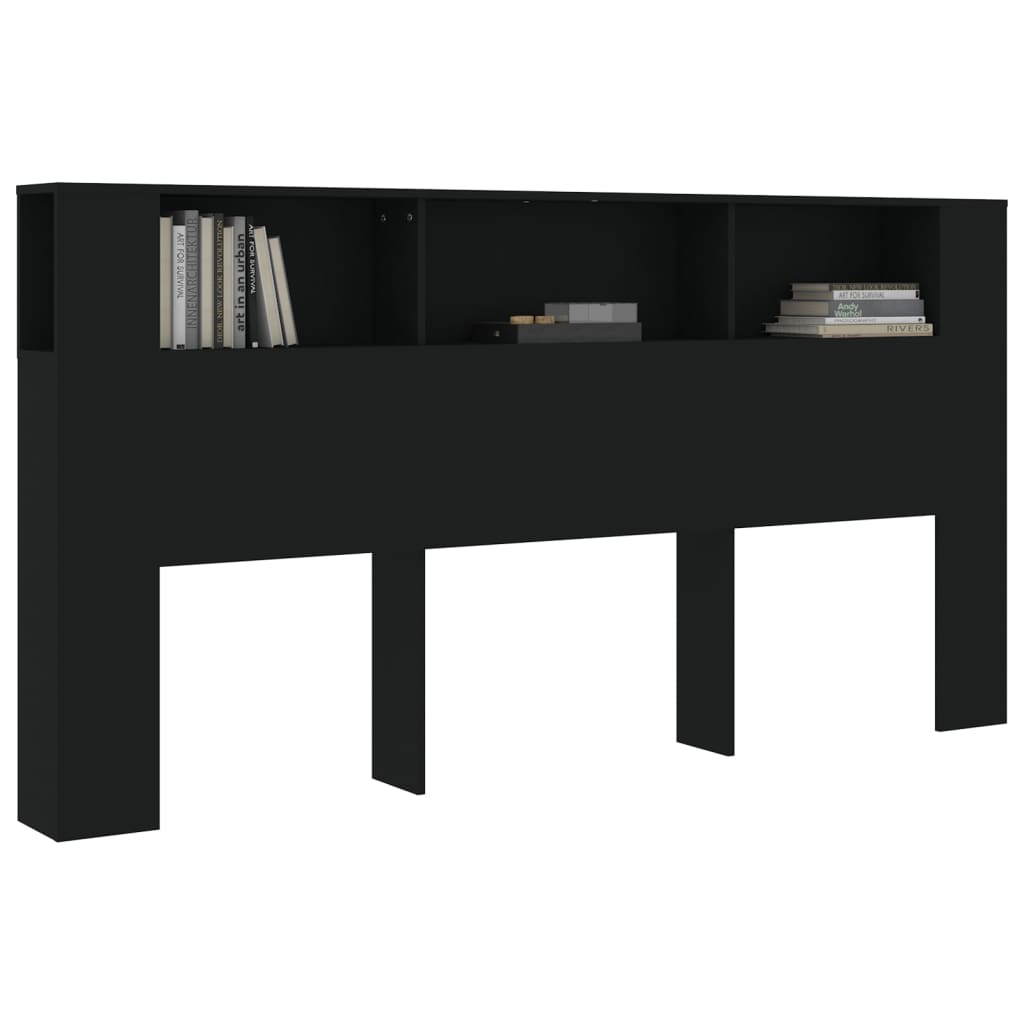 8720286967157_g_en_hd_4 vidaXL Headboard Cabinet Black 200 cm - Image 6