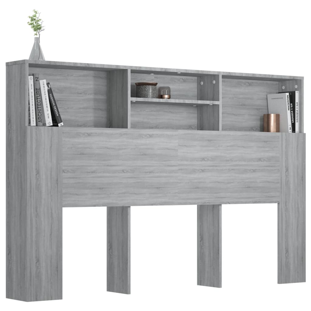 8720286968772_g_en_hd_2 vidaXL Headboard Cabinet Grey Sonoma 160 cm - Image 4