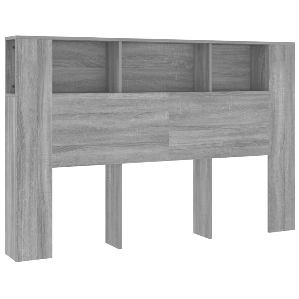 8720286968987_a_en_hd_1 vidaXL Headboard Cabinet Grey Sonoma 160 cm - Image 2