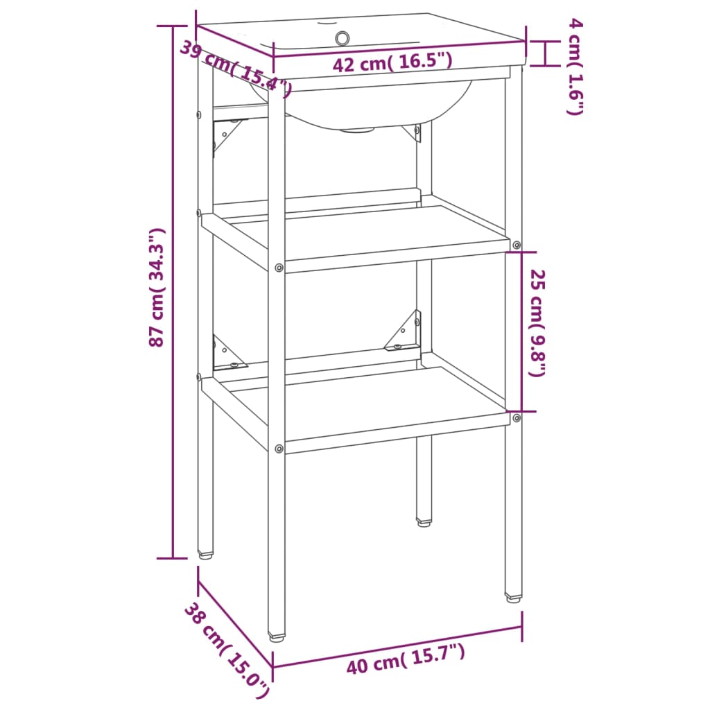 8720286970225_g_en_hd_5 vidaXL Bathroom Washbasin Frame with Built-in Basin White Iron - Image 7