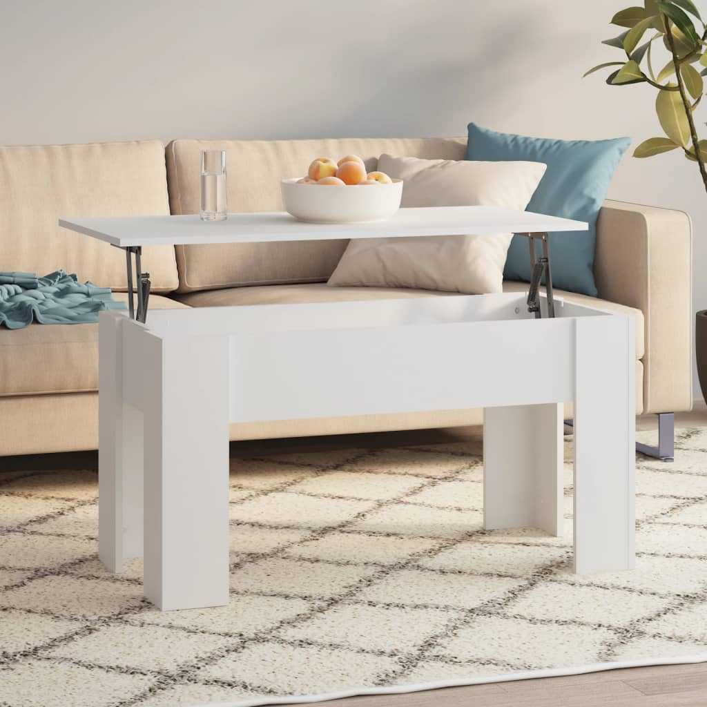 vidaXL Coffee Table White 101x49x52 cm Engineered Wood