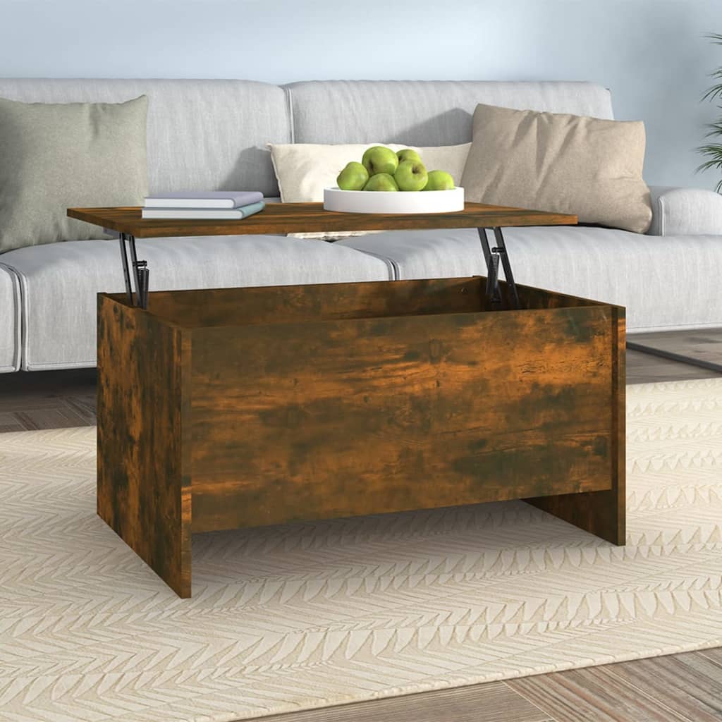 vidaXL Coffee Table Smoked Oak 80x55.5x41.5 cm Engineered Wood