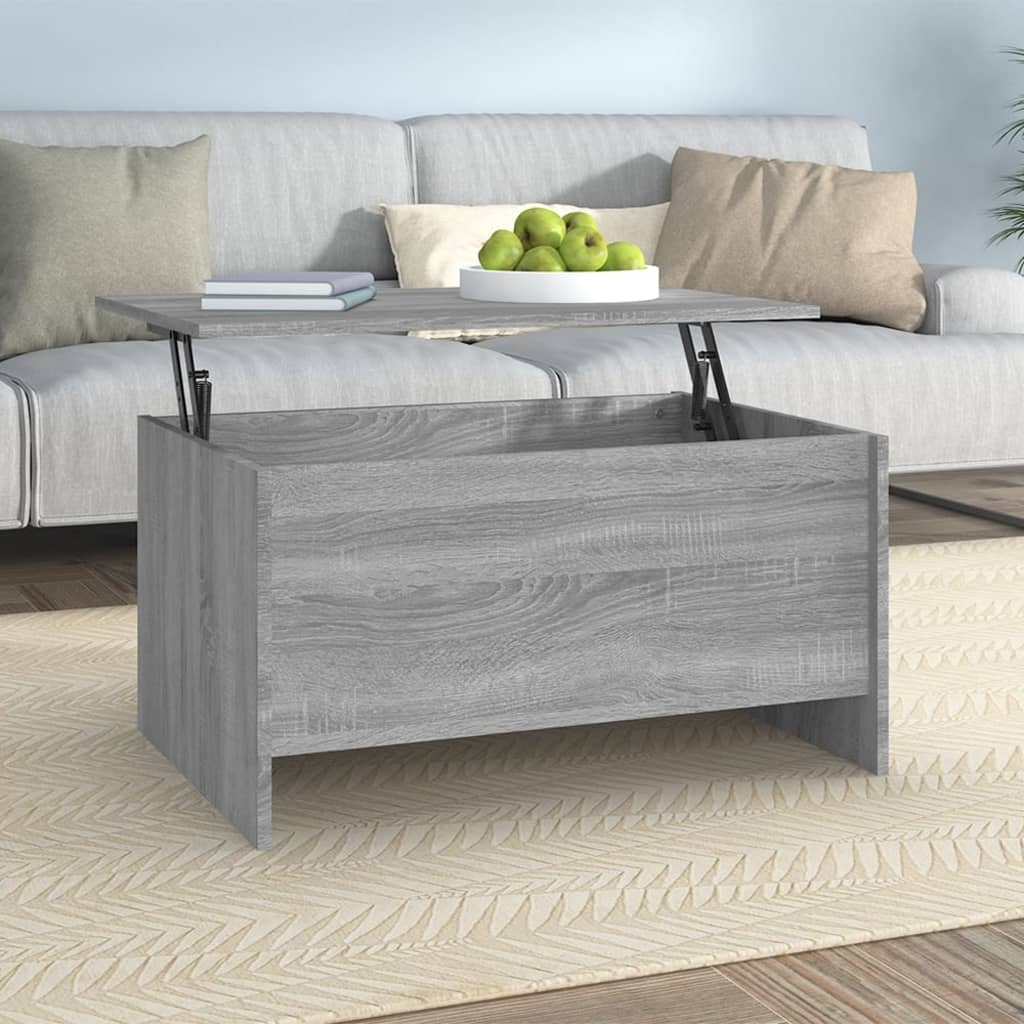 vidaXL Coffee Table Grey Sonoma 80x55.5x41.5 cm Engineered Wood
