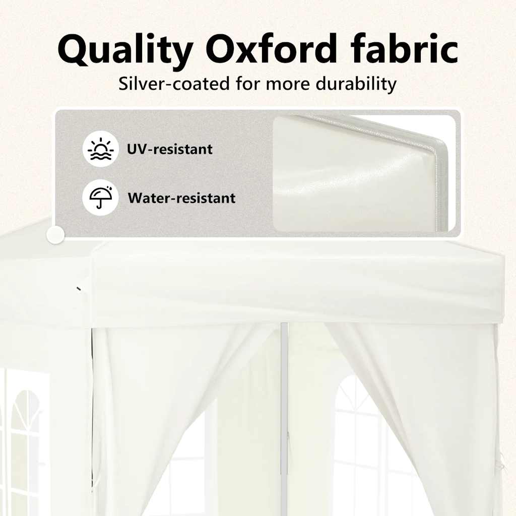 8720286974353_g_en_hd_9 vidaXL Folding Party Tent with Sidewalls Cream 2x2 m - Image 11