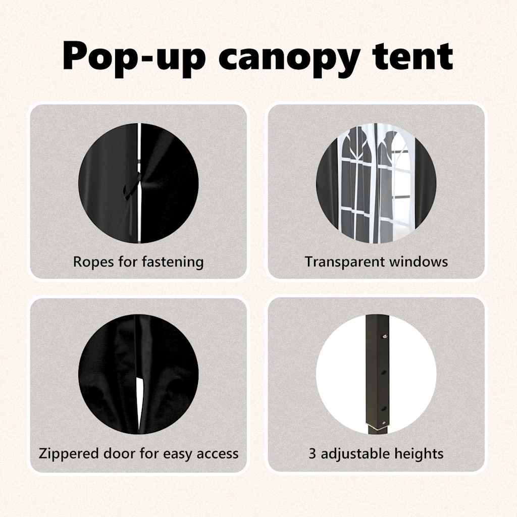 8720286974384_g_en_hd_11 vidaXL Folding Party Tent with Sidewalls Black 2x2 m - Image 13