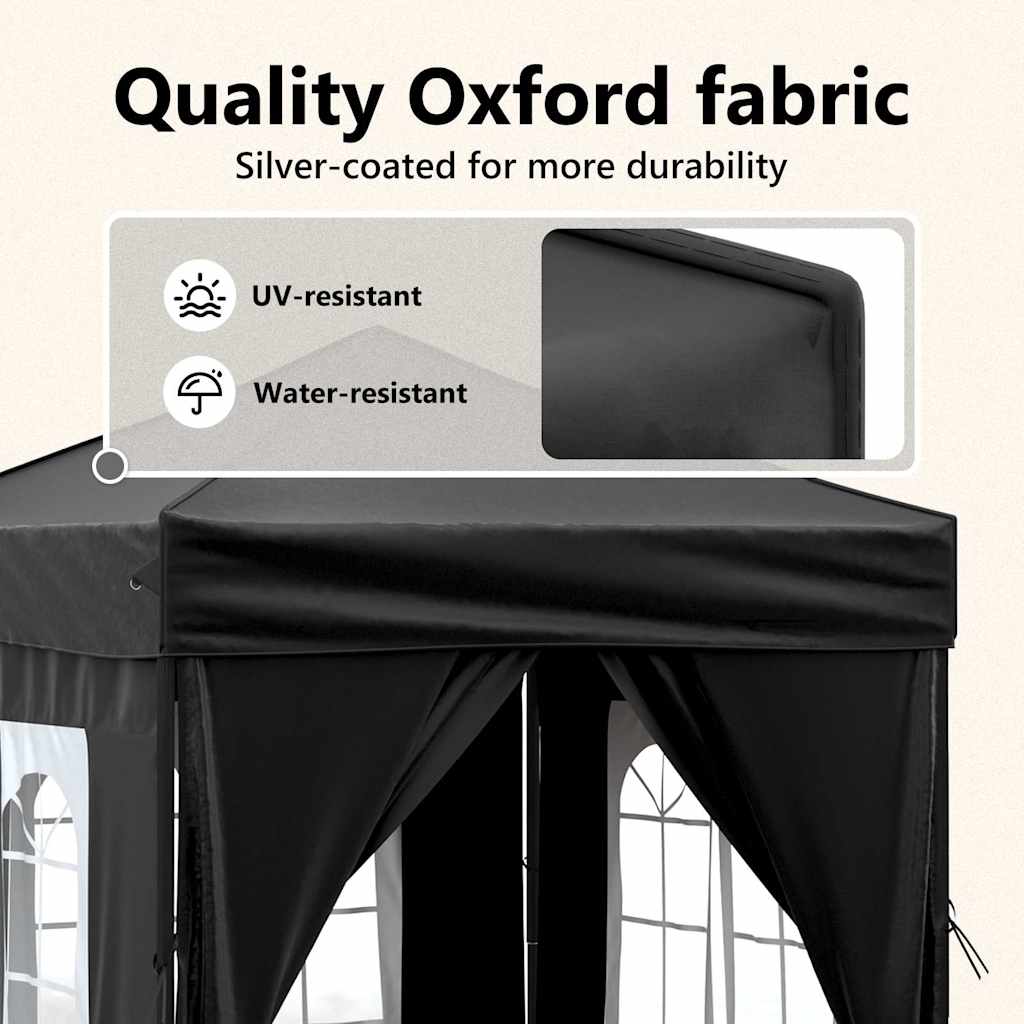 8720286974384_g_en_hd_9 vidaXL Folding Party Tent with Sidewalls Black 2x2 m - Image 11