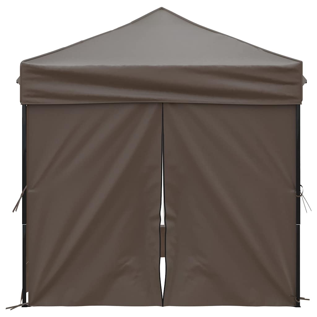 8720286974391_g_en_hd_2 vidaXL Folding Party Tent with Sidewalls Taupe 2x2 m - Image 4