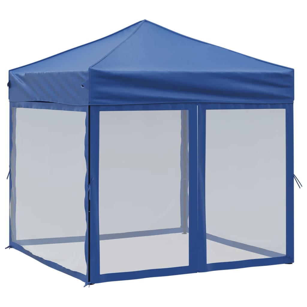 8720286974414_a_en_hd_1 vidaXL Folding Party Tent with Sidewalls Blue 2x2 m - Image 2
