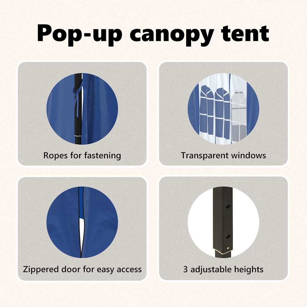 8720286974551_g_en_hd_11 vidaXL Folding Party Tent with Sidewalls Blue 3x3 m - Image 13