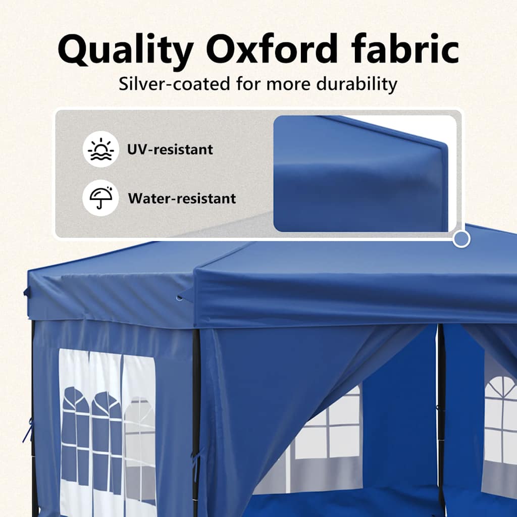 8720286974551_g_en_hd_9 vidaXL Folding Party Tent with Sidewalls Blue 3x3 m - Image 11