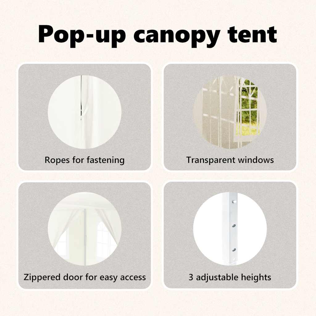 8720286974568_g_en_hd_11 vidaXL Folding Party Tent with Sidewalls Cream 3x3 m - Image 13