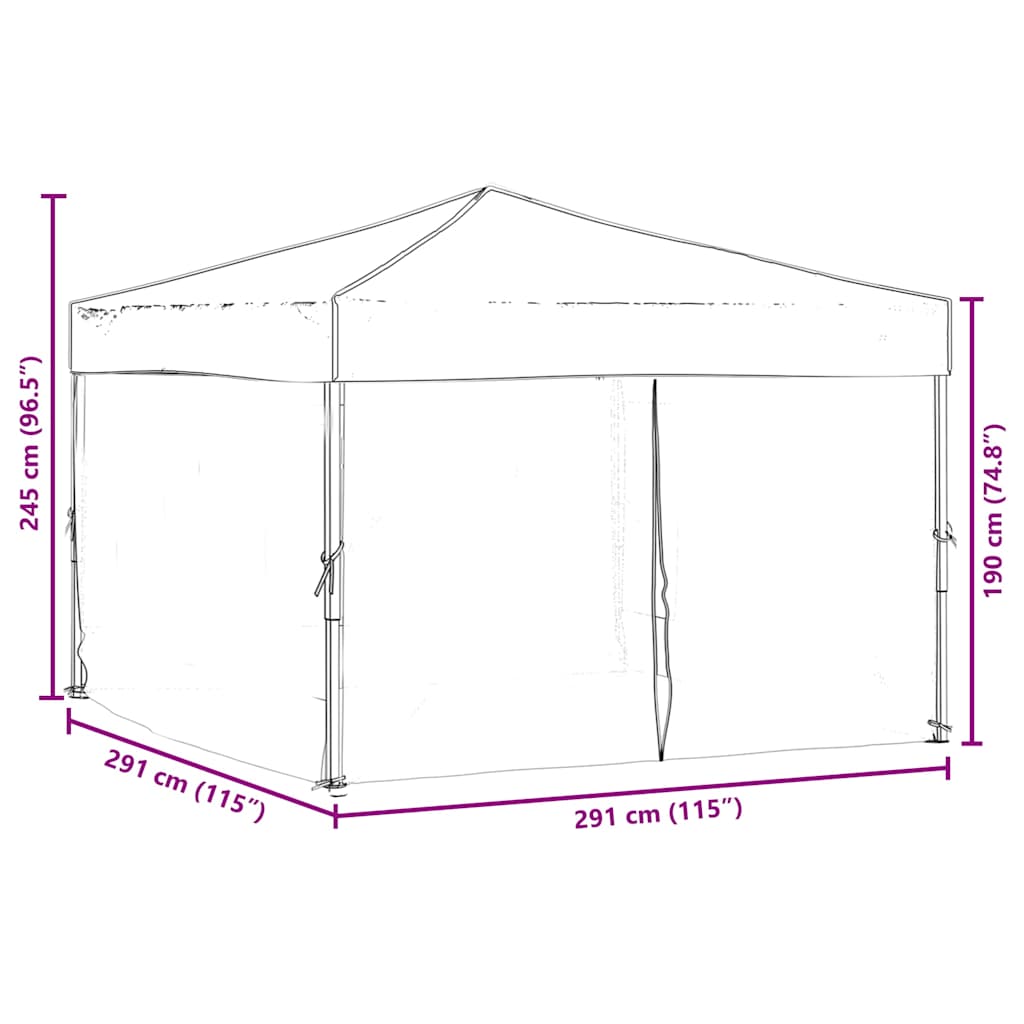 8720286974568_g_en_hd_7 vidaXL Folding Party Tent with Sidewalls Cream 3x3 m - Image 9