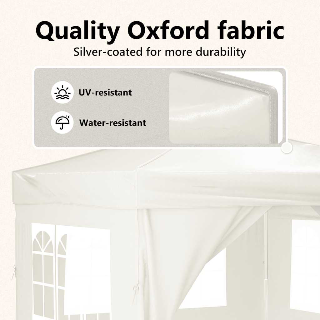 8720286974568_g_en_hd_9 vidaXL Folding Party Tent with Sidewalls Cream 3x3 m - Image 11