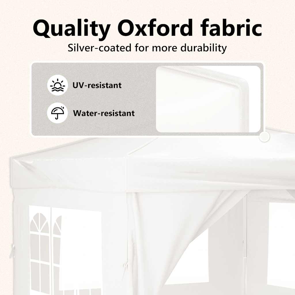 8720286974582_g_en_hd_9 vidaXL Folding Party Tent with Sidewalls White 3x3 m - Image 11