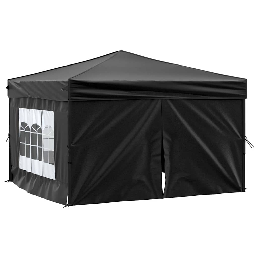 8720286974599_a_en_hd_1 vidaXL Folding Party Tent with Sidewalls Black 3x3 m - Image 2
