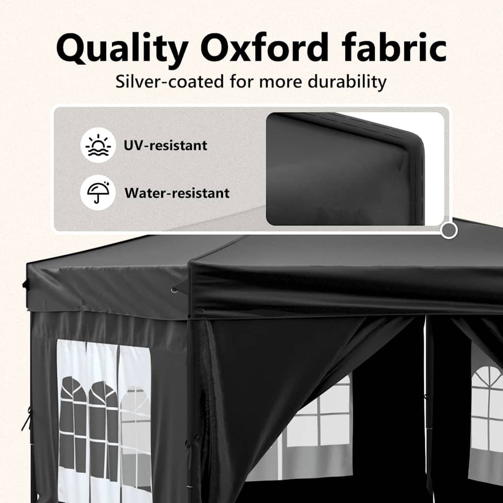 8720286974599_g_en_hd_9 vidaXL Folding Party Tent with Sidewalls Black 3x3 m - Image 11