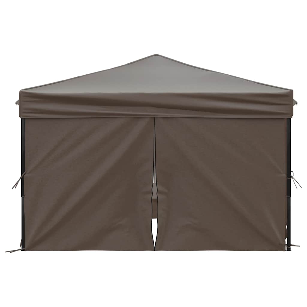 8720286974605_g_en_hd_2 vidaXL Folding Party Tent with Sidewalls Taupe 3x3 m - Image 4