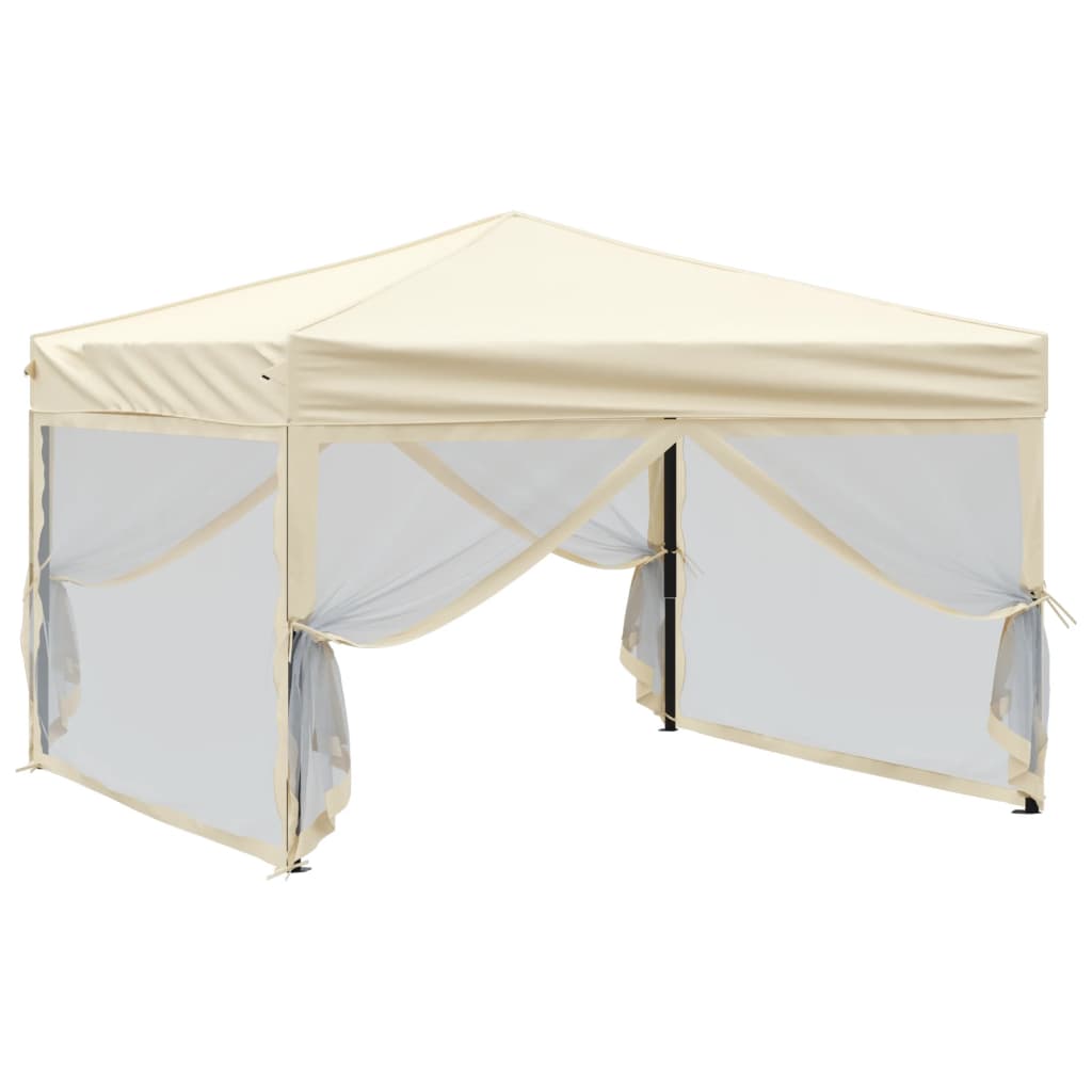 8720286974636_g_en_hd_1 vidaXL Folding Party Tent with Sidewalls Cream 3x3 m - Image 3