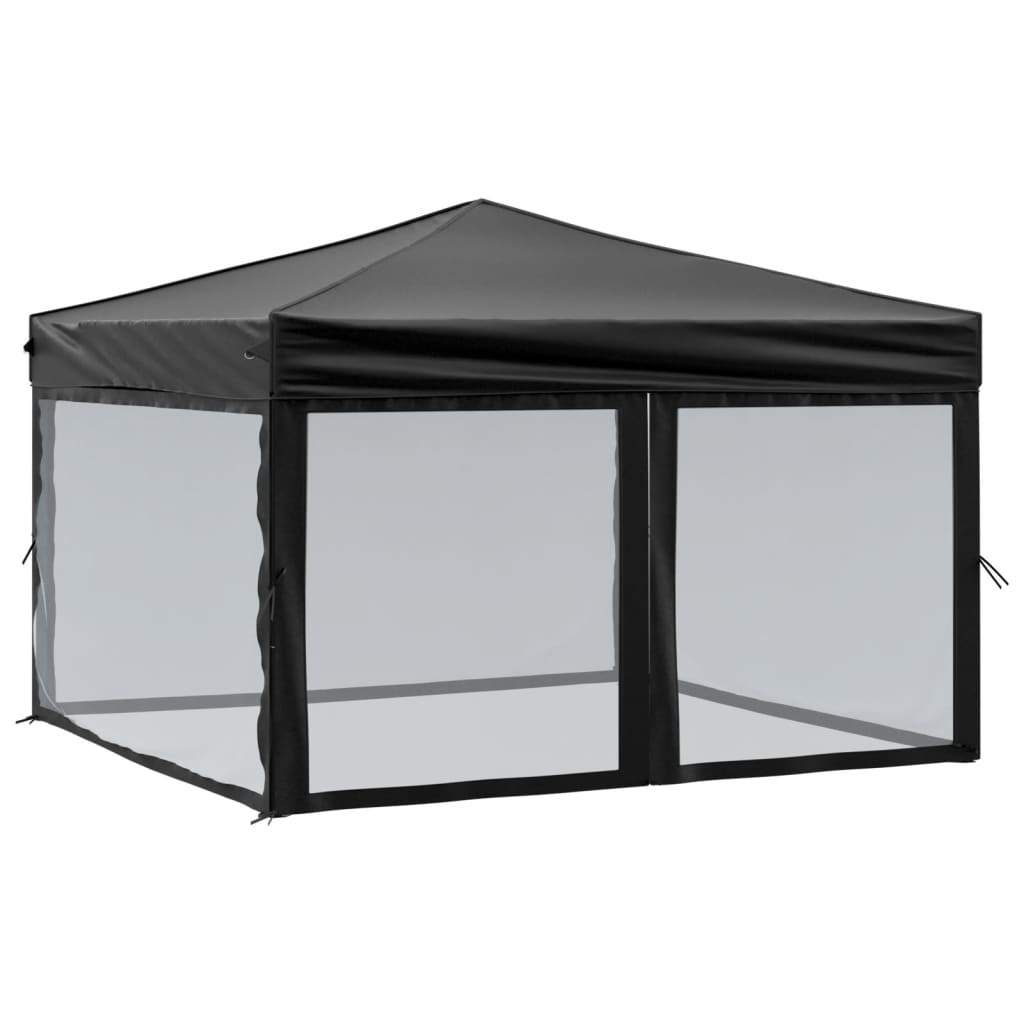 8720286974667_a_en_hd_1 vidaXL Folding Party Tent with Sidewalls Black 3x3 m - Image 2