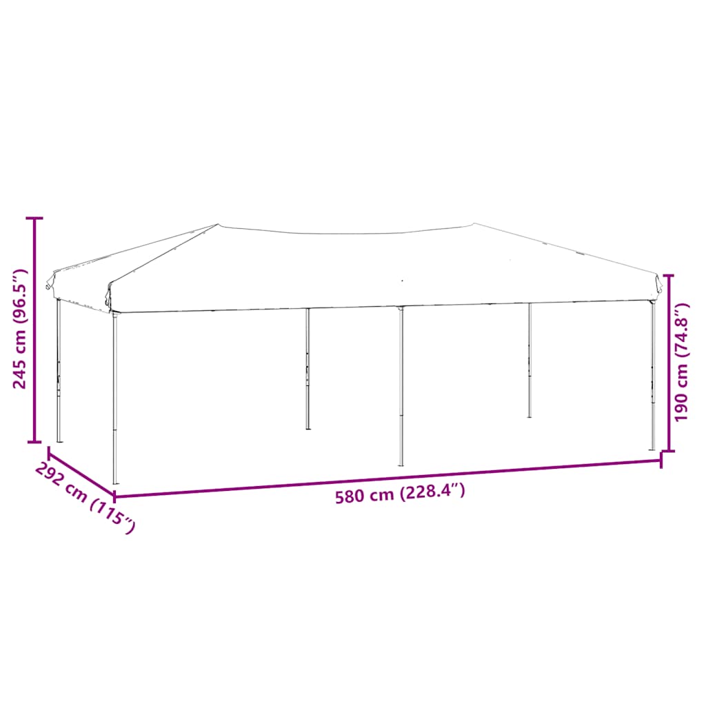 8720286974803_g_en_hd_7 vidaXL Folding Party Tent with Sidewalls Black 3x6 m - Image 9