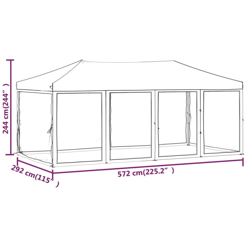 8720286974872_g_en_hd_9 vidaXL Folding Party Tent with Sidewalls Black 3x6 m - Image 11