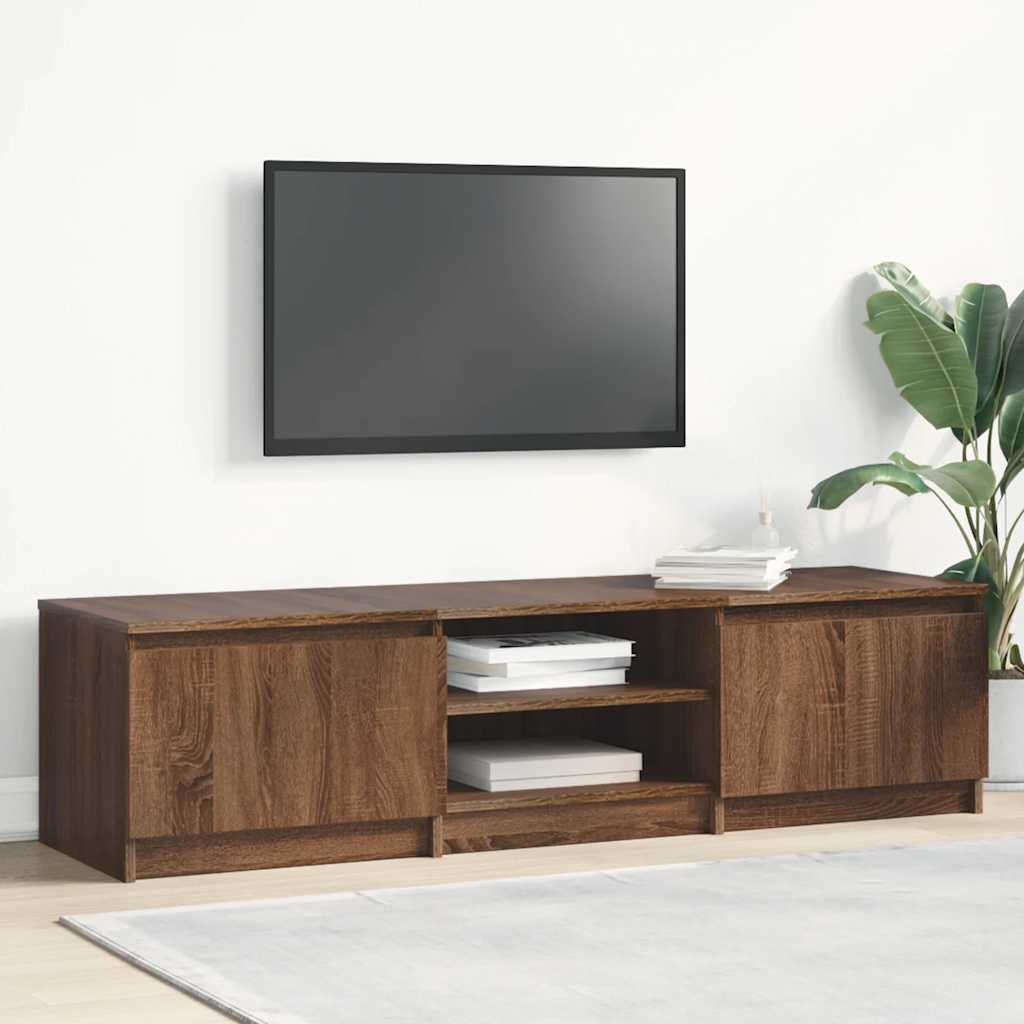 vidaXL TV Cabinet Brown Oak 140x40x35.5 cm Engineered Wood
