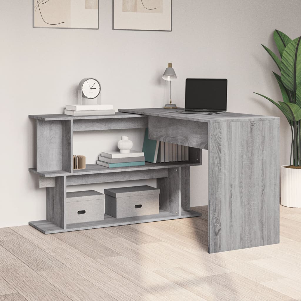 8720286976296_g_en_hd_1 vidaXL Corner Desk Grey Sonoma 200x50x76 cm Engineered Wood - Image 4