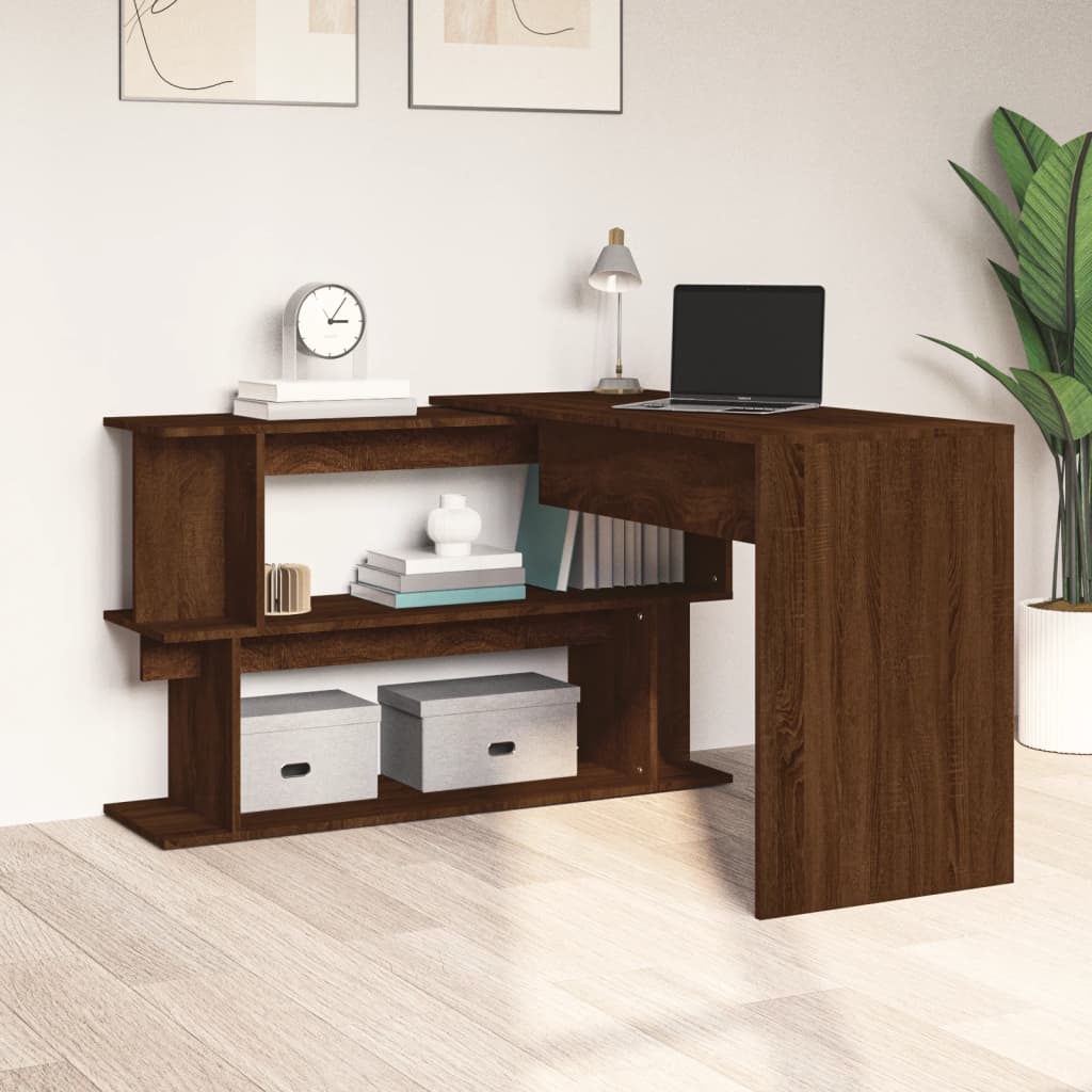 8720286976302_g_en_hd_1 vidaXL Corner Desk Brown Oak 200x50x76 cm Engineered Wood - Image 4
