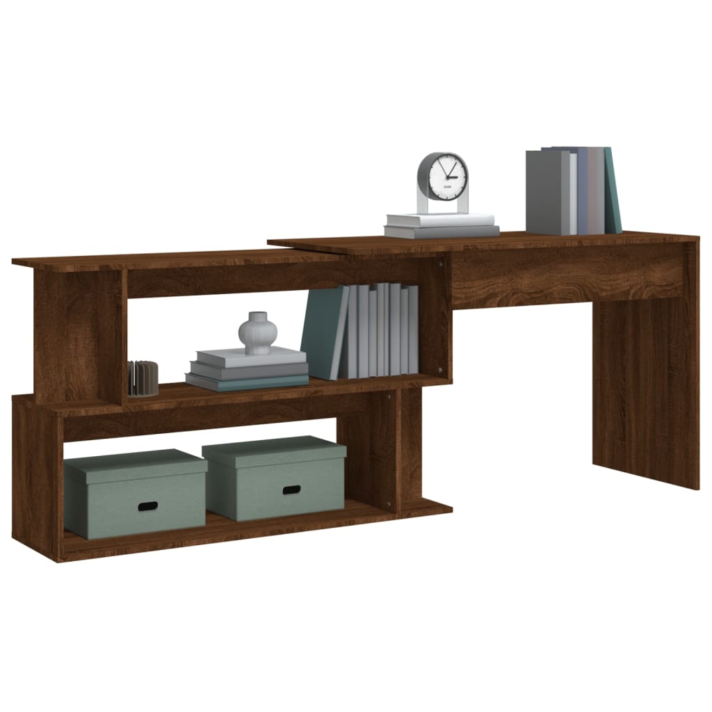 8720286976302_g_en_hd_2 vidaXL Corner Desk Brown Oak 200x50x76 cm Engineered Wood - Image 5