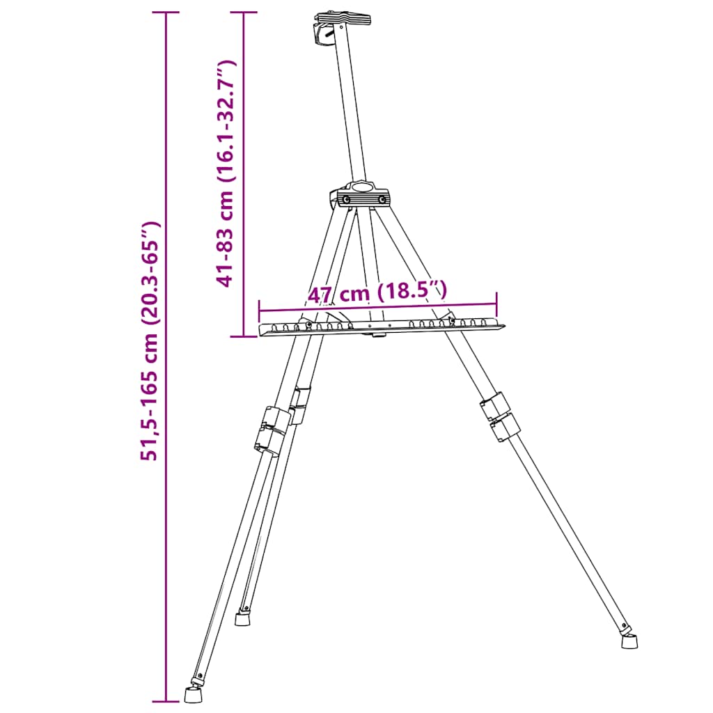 8720286979471_g_en_hd_5 vidaXL Adjustable Display Easel Black Metal - Image 7