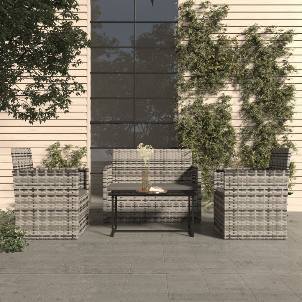 8720286979532_m_en_hd_1 vidaXL 4 Piece Outdoor Lounge Set with Cushions Poly Rattan Grey - Image 1