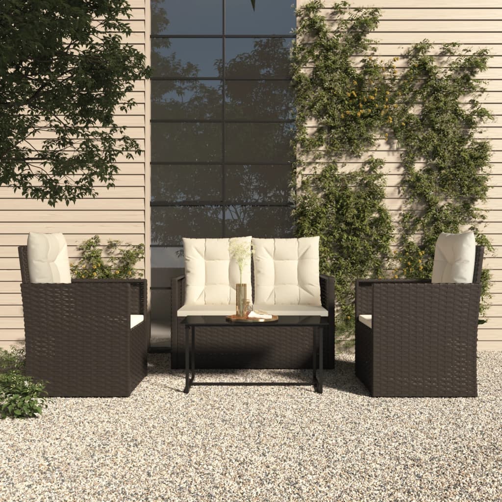 8720286979549_m_en_hd_1 vidaXL 4 Piece Outdoor Lounge Set with Cushions Poly Rattan Black - Image 1
