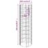 vidaXL Circular Gabion Pole Galvanised Steel Ø30x100 cm - Image 6
