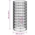 vidaXL Circular Gabion Pole Galvanised Steel Ø50x100 cm - Image 6