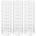 vidaXL Circular Gabion Raised Beds 3 pcs Galvanised Steel Ø30x100 cm - Image 2