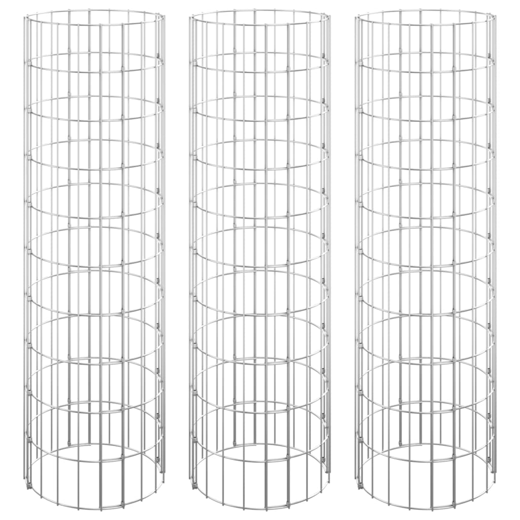 8720286979679_a_en_hd_1 vidaXL Circular Gabion Raised Beds 3 pcs Galvanised Steel Ø30x100 cm - Image 2