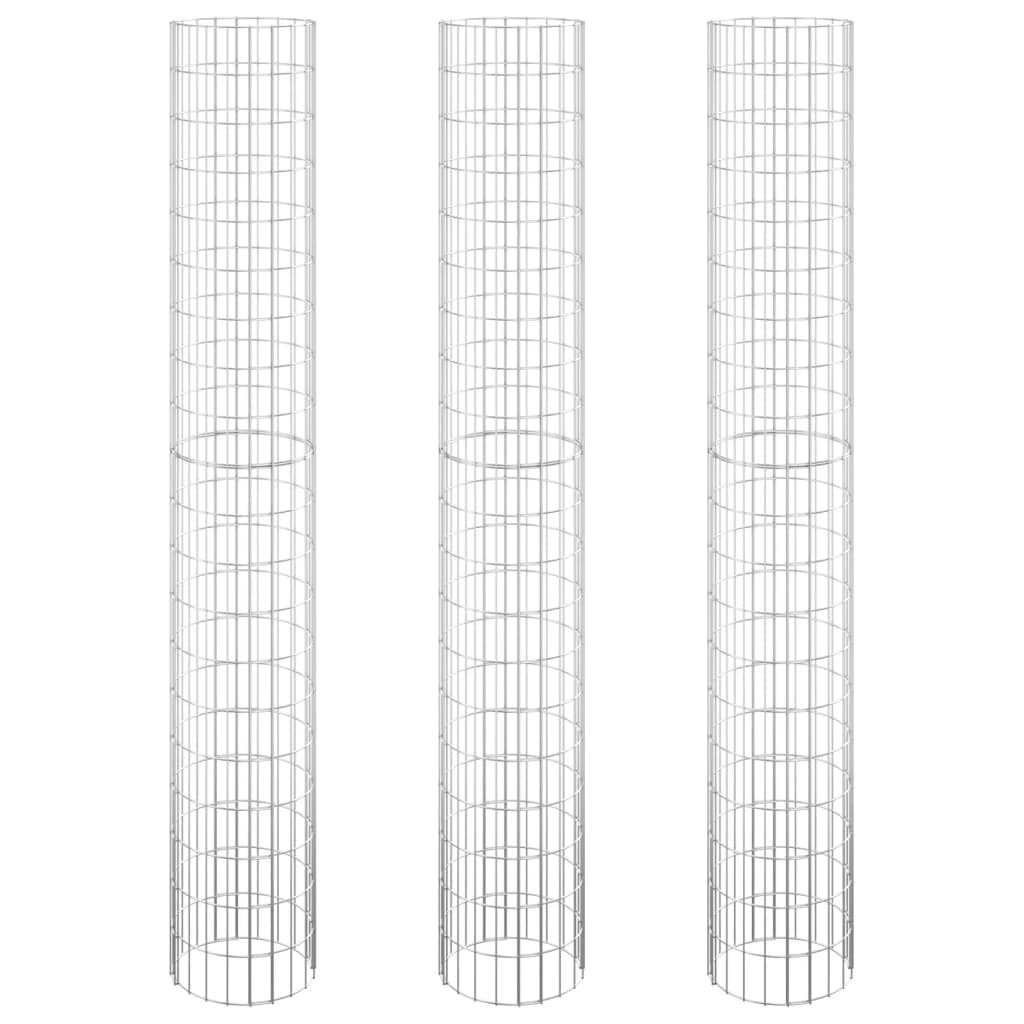 8720286979693_a_en_hd_1 vidaXL Circular Gabion Raised Beds 3 pcs Galvanised Steel Ø30x200 cm - Image 2